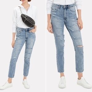 KSUBI Slim Pin Blade Runner Cropped Jeans Pants Boho Distressed Streetwear NWT